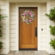 thumbnail image 4 of Corona primaveral con peonías rosas de seda para puerta principal | Corona floral artificial de 50 cm para decoración de interiores y exteriores durante todo el año, 4 of 8
