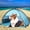 Sky Blue-Breathable-27.5in, variant on Beach Sun Shelters, Instant Sun Shade Canopy Head PopUp Canopy Automatic Shade Tent for Camping, Portable Windproof Waterproof with Mobile Phone Stand with Tent Nails, with Breathable Mesh, 70cm