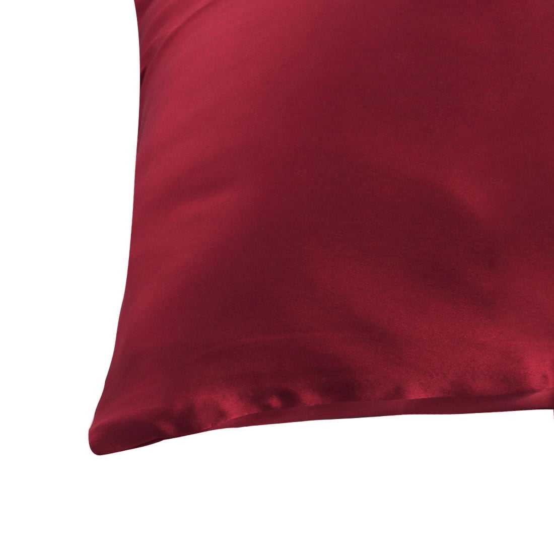 Unique Bargains 1 Piece 100% Natural Silk Pillowcase Burgundy Travel