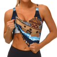 thumbnail image 3 of Yiaed Ocean Scene with Noah's Ark Print Ladies Waistcoat Women Sports Vest Vest Sports Women Sports Top Yoga Vest for women-XX-Large, 3 of 8