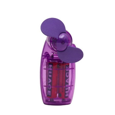 

Fancy Mini Portable Pocket Hand Held Fan Cool Air Battery Operated Travel Fan Purple
