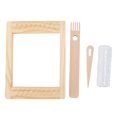 thumbnail image 2 of Multi Craft Weaving Loom, Polished Rectangle DIY Portable Handcraft Wooden Weaving Loom Kit  For Scarves For Beginners, 2 of 8