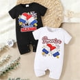 thumbnail image 2 of YEPGAR Baby Boys Girls Bodysuits Summer Classic Design Baby Long Sleeve Bodysuit First 4th Of July Baby Boy Outfit Baby Boy 4th Of July Outfit for 0-18 Months (Blue, 6-9 Months), 2 of 3