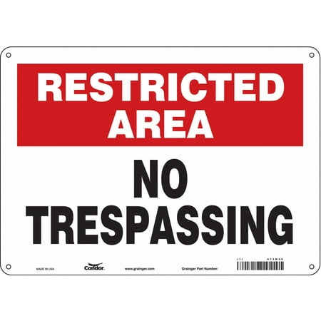 

Condor Safety Sign 10 inx14 in Aluminum 473M36 473M36 ZO-G5646273