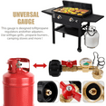 thumbnail image 3 of Propane Refill Adapter with Valve and Gauge, Fill 1lb Bottles from 40lb Propane Tank, 90 Degree Elbow Design, 3 of 7