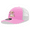 Pink/White, variant on Youth Embroidered Snapback Girls Mesh Trucker Hat - Floral Cow Design, Black/Black