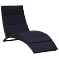 thumbnail image 1 of vidaXL Sunbed with Cushion Poly Rattan Black, 1 of 5