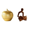thumbnail image 1 of Figura de resina, adorno artístico, estatua de fruta sencilla, escultura moderna, figura humana, estatua de pensador abstracto, decoraciones, arte, co, 1 of 8