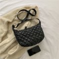 thumbnail image 4 of Bolso bandolera de otoño invierno, bolsos acolchados, bolsos de hombro grandes para mujer (negro) Likrtyny Para estrenar, 4 of 9