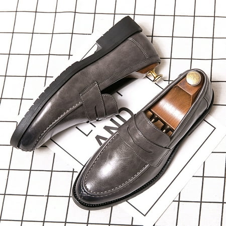 

Men‘s Penny Loafer Shoes Fashion Lightweight Casual Dress Shoes Formal Shoes For Outdoor Business Wedding Party