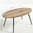 thumbnail image 4 of Oufan Coffee Table for 4 people With Round Mdf Table Top, Pedestal Dining Table, End Table Leisure Coffee Table, 4 of 6