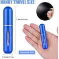 thumbnail image 3 of Mini Refillable Perfume Atomizer Bottle, Portable Perfume Spray Bottle Atomizer Perfume Bottles 5ml Travel Size Refill Pump Case (2pcs Silver+Blue), 3 of 5