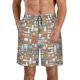 thumbnail image 1 of Balery Kitchen Food Traje de Baño Estilo Hawaiano para Hombre, Shorts de Secado Rápido con Bolsillos-Small, 1 of 6