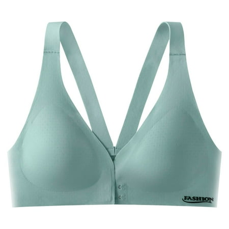VMESZQFG Bras for Women No Underwire Sports Bra Packs Womens Front Closure Bra Racerback Plus Size Unlined Underwire Full Coverage Bras Blue