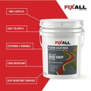 Skid Grip Anti-Slip Floor Coating, Slip-Resistant Pavement, Cement and Concrete Paint, Jet, 5 Gallon