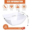 thumbnail image 3 of 50 Pcs Square Plastic Serving Bowls Disposable Snack Salad Bowl Small Party Candy Bar Containers Taco Bar Serving Dishes for Buffet Chips Fruit(12 oz,White), 3 of 6