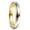 4MM Silver-Gold, variant on 4MM Two Tone Band Unisex Stainless Steel Minimalist Sculpture Curved Couple Ring Silver-Gold Size 10