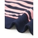 thumbnail image 5 of Sudaderas de cuello redondo a rayas de manga larga para mujeres M Rosa, 5 of 6