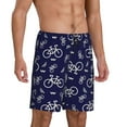 thumbnail image 2 of Sikiie Bicycle1 Mens Pajama Shorts, Lightweight Lounge Pant with Pockets Soft Sleep Pj Shorts for Men4X-Large, 2 of 6