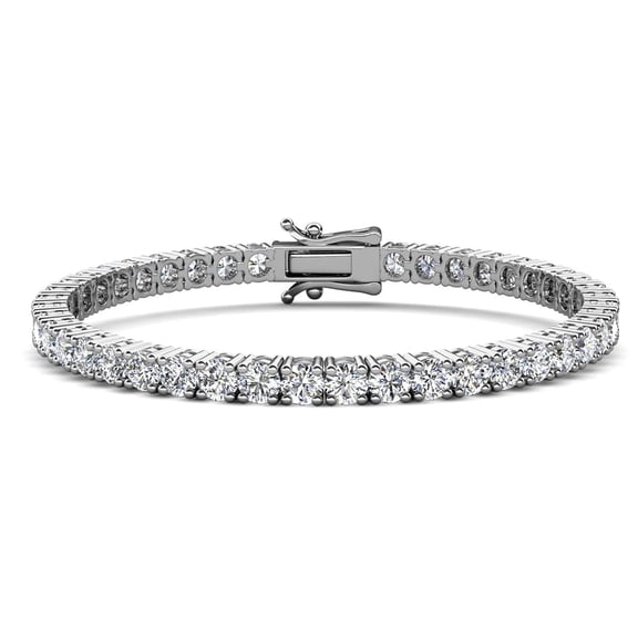 Cate & Chloe Olivia 18k Tennis Bracelet, Womens 18k Black Rhodium Tennis Bracelet w/Cubic Zirconia Crystals, 7.5" Sparkling Stone Bracelet for Women, CZ Wrist Wrap Bracelets
