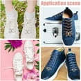 thumbnail image 6 of 1 Box Sneaker Charms 8pcs Shoelaces Charms 2 Styles Metal Shoe Clips Heart D Shape Shoe Laces Charms Shoe Buckles Shoelaces Decorations Crystal Rhinestones Shoes Accessory for Sneakers Casual Shoe, 6 of 9