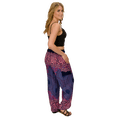 thumbnail image 2 of Happy Trunks New Harem Pants Womens Plus Hippie Bohemian Yoga Elephant - High Waisted Baggy Pants for Women (Small, Purple Honeycomb), 2 of 7