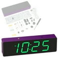 thumbnail image 1 of DIY Electronic Clock Kit with Large LED Digital Display - Temperature Measurement (℃/℉), 4 Brightness Modes (Adaptive Light Control), 3 Independent s, Time Error Compensation - Includes Green, 1 of 6