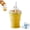 Yellow, variant on Collapsible Ice Ball Cup, 2-in-1 Collapsible Silicone Ice Maker Cup & Travel Tumbler with Lids and Straw, Reusable Portable Ice Sphere Mold for Iced Coffee, Juice, Whiskey (blue)