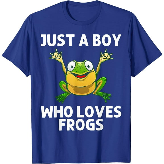 Just a Boy Who Loves Frogs Amphibian Lover Unisex T-Shirt for Men Women Kids