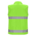 thumbnail image 4 of purcolt Womens Reflective Safety Vest High Visibility Multi Pocket Full Zip Waistcoats for Surveyor, Volunteer, Crossing Guard, Road, Construction, 4 of 7