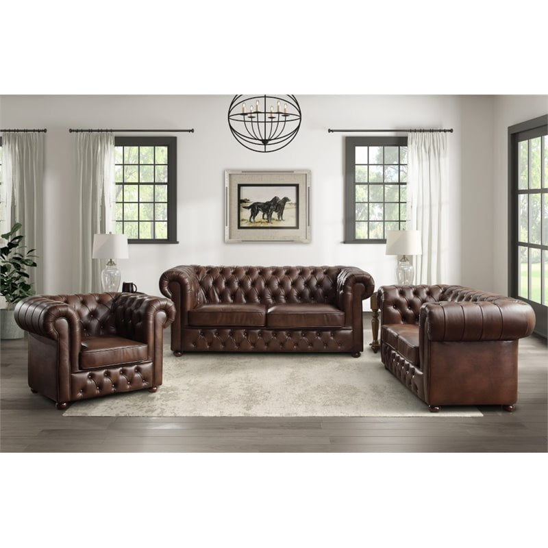 Lexicon Tiverton Breathable Faux, Faux Leather Chesterfield Sofa Bed
