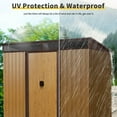 thumbnail image 4 of Alvantor Outdoor Storage Shed 8 x 6 Ft Metal Garden Shed with Sliding Doors and Transparent plate for Backyard, Garden Coffee, 4 of 7