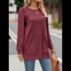 thumbnail image 5 of Camisas de Larga para Mujer Suéteres Largos con Bolsillos Tops Tipo Túnica Corte Holgado Rojo L, 5 of 8
