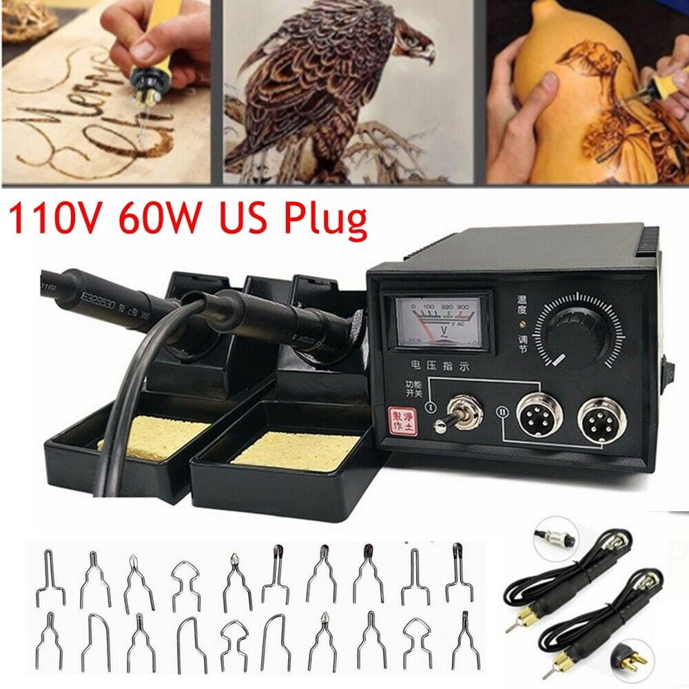 SHANNA 60W Woodburner Wood Burning Kit Pyrography Pen Machine Set, Pointer Display