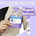 thumbnail image 4 of Shiyou-Badge d'Assistant Médical avec Enrouleur de Badge MA Clip d'Identification Rétractable pour Infirmière (Assistant Médical Violet), 4 of 4
