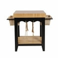 thumbnail image 5 of Linon Kolton Butcher Block Kitchen Island 2 Baskets in Black/Natural Wood, 5 of 11