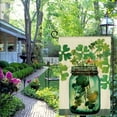 thumbnail image 4 of PHYHOO St Patricks Day Watercolor Green Shamrock Jar Garden Flag Small Burlap Yard Hello Lucky Holiday Flag White, 4 of 6