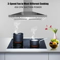 thumbnail image 6 of Zomagas 24 inch Wall Mount Range Hood 450CFM Exhaust Vent Stainless with Dishwasher Clean Filter 120V, 6 of 8