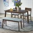 thumbnail image 2 of TMS Tiara 4-Piece Mid Century Dining Set with Bench, Multiple Colors, 2 of 9