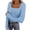 1-Light Blue, variant on Women Ribbed Long Sleeve Shirts Square Neck Thermal Tops Plain Slim Fit Undershirts Layering Tee Shirts