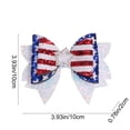thumbnail image 3 of Cififendec 4th of July Patriotic Giltter Bows Decoration, Red White Blue Sequin Memorial Day Decor, Independence Day Party Accessory Gift, 3 of 5