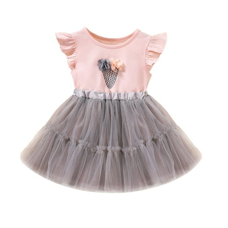 

Toddlers And Baby Girls Sleeveless Dress Lace Tutu Dress Girls Striped Shirt Holiday Sweater for Girls