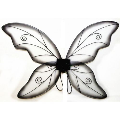 New Black Adult Fantasy Butterfly Fairy Wings Tinkerbell Women Costume Accessory