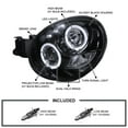thumbnail image 3 of Spec-D Tuning Dual Halo LED Projector Headlights Glossy Black Housing Smoke Lens Compatible with 2002-2003 Subaru Impreza, Left + Right Pair Headlamps Assembly, 3 of 7