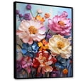thumbnail image 2 of Designart "Peonies Bursting With Color" Peonies Floater Framed Canvas Prints, 2 of 5