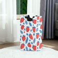 thumbnail image 6 of Yayeee Freestanding Laundry Hamper with Handle Collapsible Large Storage Basket for Clothes, Playful Strawberries, 6 of 7