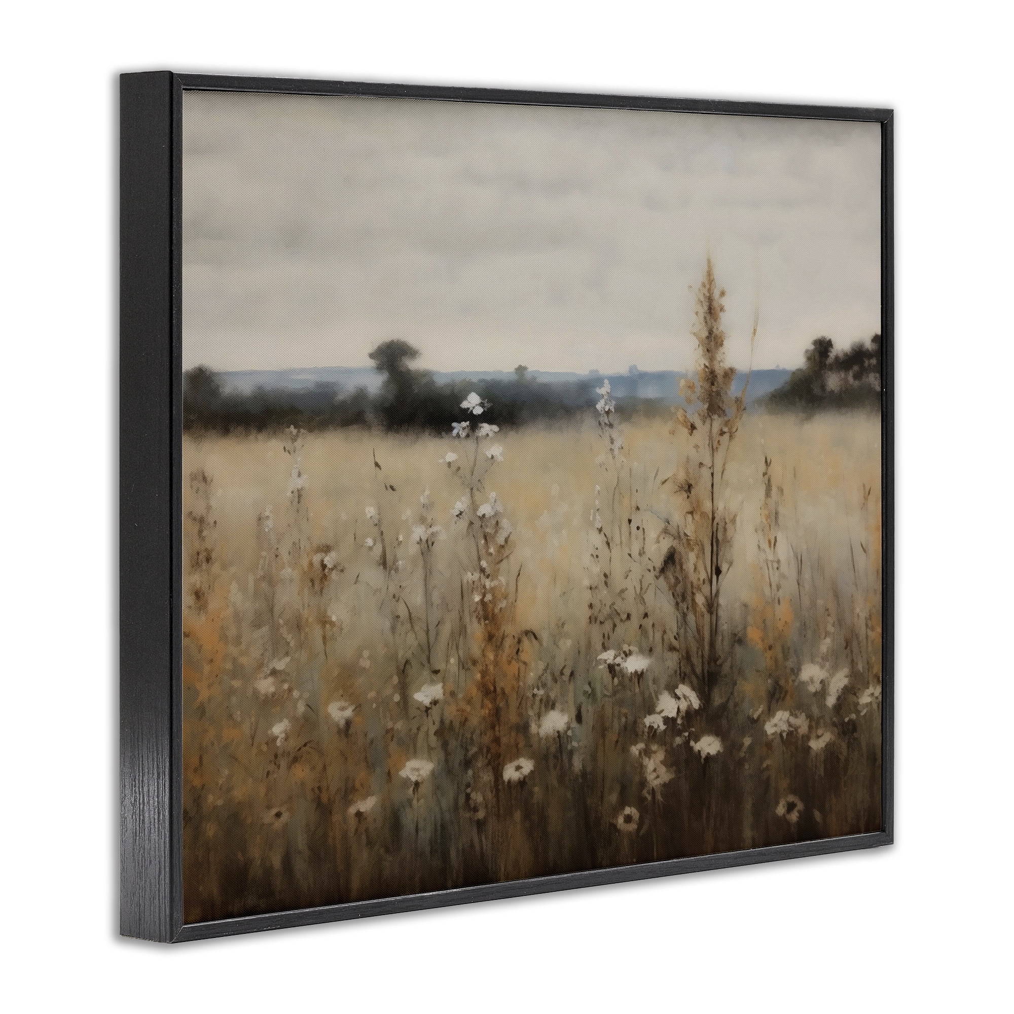 Stupell Industries Country Wildflowers in Misty Meadow Black Framed Giclee Art, design by Creative Studio