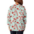thumbnail image 4 of Hearthz Scrub Jackets for Women Merry Christmas Warm Up Scrubs Tops for Women Navidad Print Long Sleeve Snap Front Nurse Uniforms with Pockets S-5XL, 4 of 6