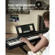 Donner Portable Digital Piano 88-key Synth Action Keyboard with X Stand, Pedal, Auto-accompaniment for Beginner, 128 Tones, 83 Rhythms, Support USB/MIDI/Melodics, Wireless Connection