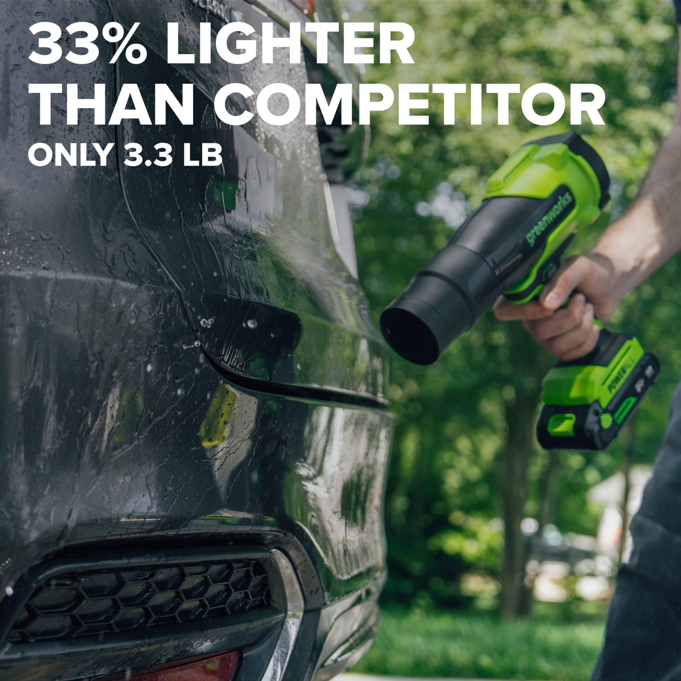 Greenworks PowerAll 24V, Brushless 270CFM Blower, 3Ah Battery, 65W Charger and Cable, BL1032HA1